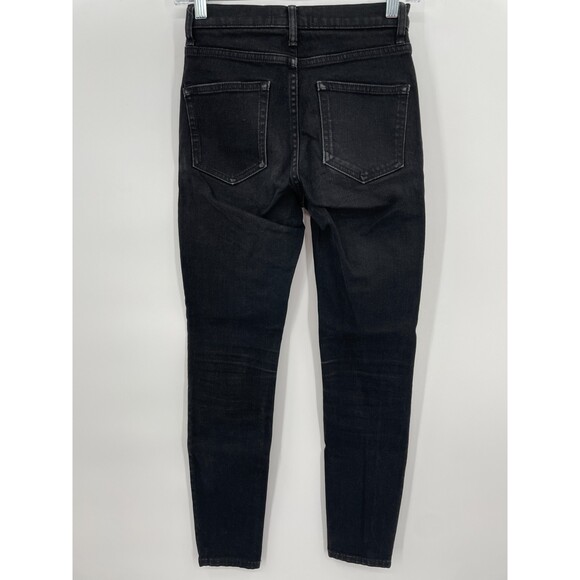 EVERLANE Black High Rise Skinny Stretch Jeans Size 24 - Picture 4 of 7